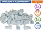 10 pezzi gommini copri plugs connettori RJ45 cavo Lan