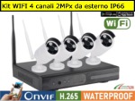 Vai alla scheda di: Kit Videosorveglianza WIFI 4ch. 2MPx da esterno IP66