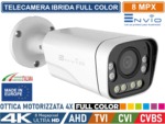 Telecamera Bullet 4in1 8MPx, Led 40mt, ottica motorizzata 4x, 4K ULTRA HD, Full Color