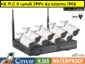 KIT 8 Canali 1080P 2MPx tecnologia PLC Power Line su presa elettrica con 8 Telecamere IP Sony Starvis IP66