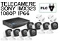 Kit 8 canali 1080P PLC power line su presa elettrica  telecamere Sony